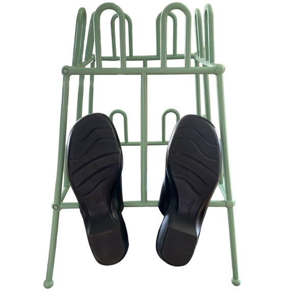 Storage & Organization Vintage Mint Green Shoe Rack Retro 198s In Excellent Condition Holds 8